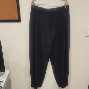 Rag & Bones Womens Black Tapered Pleated Pants Size 10
